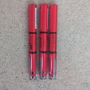 NYX Professional Makeup Shine Loud Long Lasting Lip Shine Lip Gloss -3 Pc Bundle